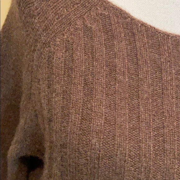 360 Cashmere Brown Sweater Boat Neck Crop Cashmere - Picture 2 of 6
